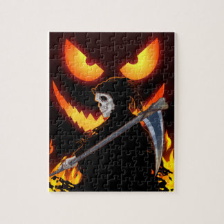 Halloween Ghost Grim Reaper vlam Legpuzzel