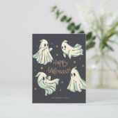 Halloween Ghost Happy Halloween Kaart (Staand voorkant)