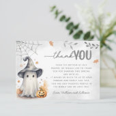 Halloween Ghost Hartelijk dank Informatiekaartje (Staand voorkant)