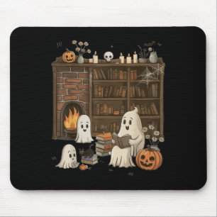 Halloween Ghost Holding Black Cat Groovy F Muismat