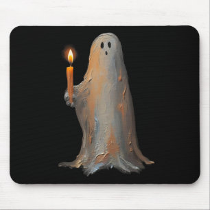 Halloween Ghost Holding Candle Spooky Muismat