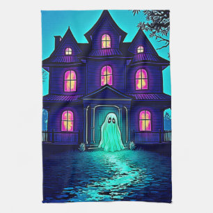 Halloween Ghost House ontwerp Theedoek