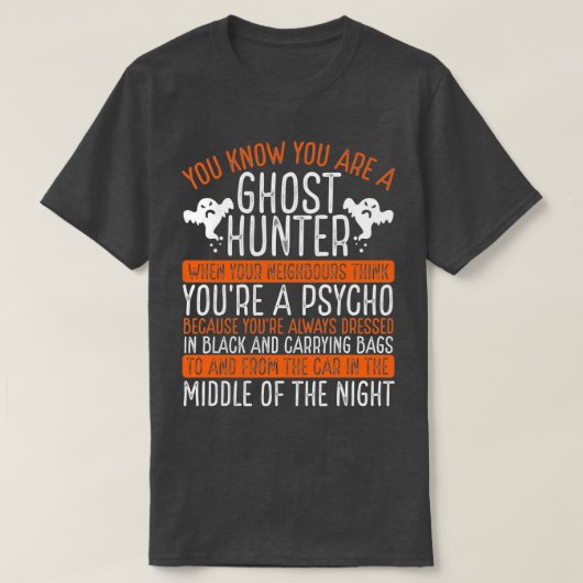 Halloween Ghost Hunting Camerca Funny Ghost Hunter T-shirt (Design voorkant)