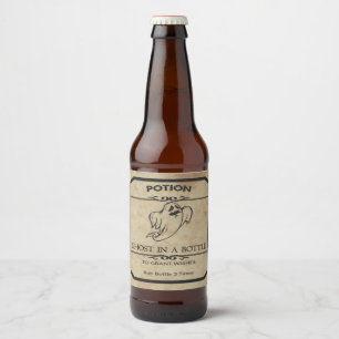 Halloween Ghost In Een Fles Apothecary Bier Label Bier Etiket