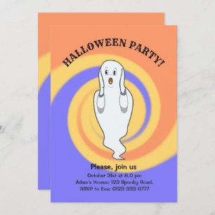 Halloween Ghost Invitation Kaart