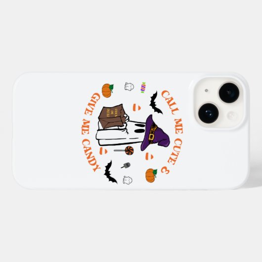 Halloween Ghost iPhone 14 Coque (Verso (horizontal))