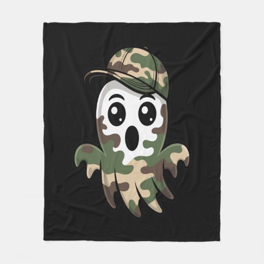 Halloween Ghost Kids Fleece Deken (Voorkant)