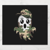 Halloween Ghost Kinder Sparkling Wijnetiket (Enkel label)