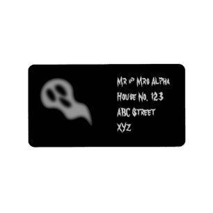 Halloween Ghost Label