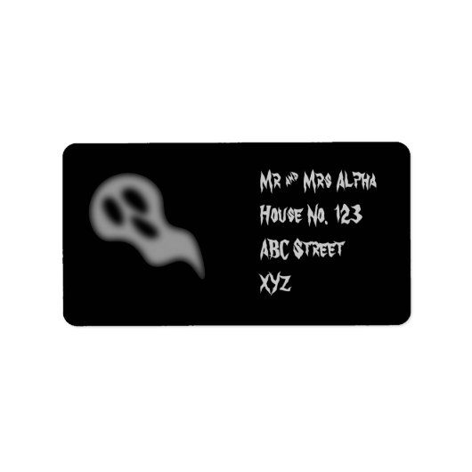 Halloween Ghost Label (Voorkant)