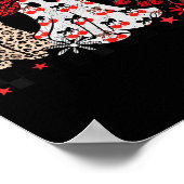 Halloween Ghost Leopard, schattige Boo Ghost Coque Poster (Hoek)