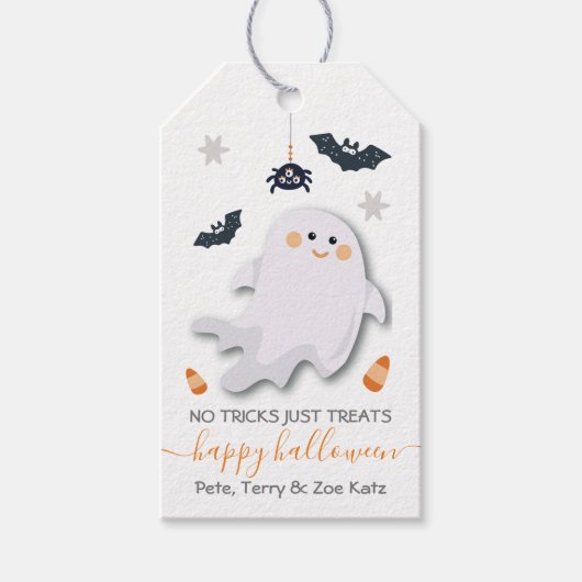 Halloween Ghost Little Boo Gift Labels Cadeaulabel (Voorkant)