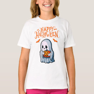Halloween Ghost met Pumpkin T-shirt
