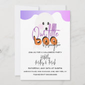 Halloween Ghost Notre Petit Boo Purple Invitation (Devant)