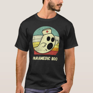 Halloween Ghost Paramedic Boo Medical Retr T-shirt