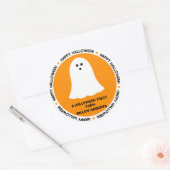 Halloween Ghost Party Favor Ronde Sticker (Envelop)
