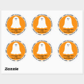 Halloween Ghost Party Favor Ronde Sticker (Vel)
