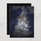 Halloween Ghost Party Kaart (Voorkant / Achterkant)