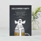 Halloween Ghost Party Kaart (Staand voorkant)