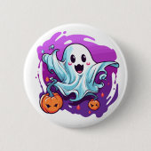 Halloween Ghost Pin Ronde Button 5,7 Cm (Voorkant)