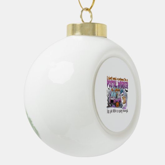 Halloween Ghost, postbode Keramische Bal Ornament (Links)