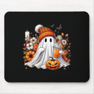 Halloween Ghost Pumpkin Spice Latte Flower Herfst Muismat