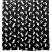 Halloween Ghost Schattige Boo Pattern Douchegordijn (Voorkant)