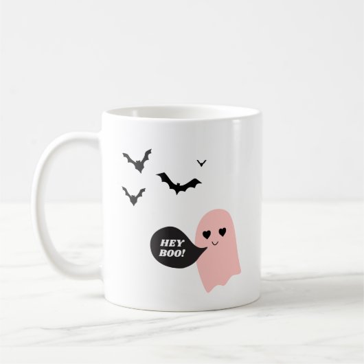 Halloween Ghost Schattige Spooky Coffee Mok (Links)