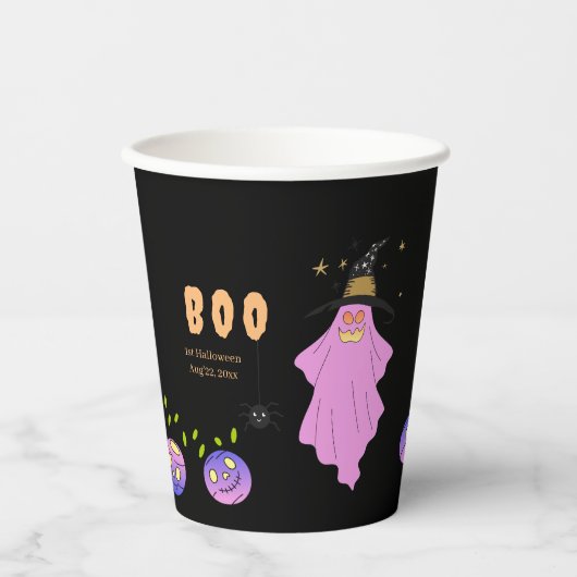 Halloween Ghost Skull Garland-Baby shower Papieren Bekers (Voorkant)