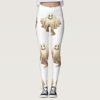 Halloween Ghost Smiling Leggings