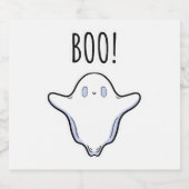 Halloween Ghost Sparkling Wijnetiket (Enkel label)