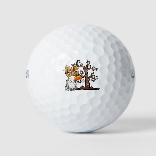 Halloween Ghost Spooky Eng Golfballen (Voorkant)