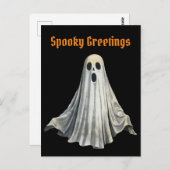  Halloween Ghost Spooky Seizoen Briefkaart (Voorkant / Achterkant)
