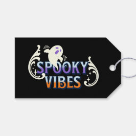 Halloween Ghost Spooky Vibes Typography Lettering Cadeaulabel