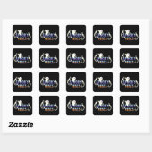 Halloween Ghost Spooky Vibes Typography Lettering Vierkante Sticker (Vel)