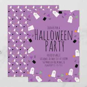 Halloween Ghost Strooisel Verjaardagsfeest Kaart