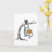 Halloween Ghost Swing Lezen Kostuum Vrouwen Kaart (Gele Bloem)