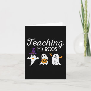 Halloween Ghost Teachers Lesgeven Mijn Boos Kostuu Kaart