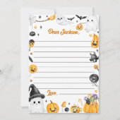 Halloween Ghost Time Capsule Note Bericht Kaart (Voorkant)