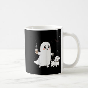 Halloween Ghost Walking Dog Spooky Seizoen Hallowe Koffiemok