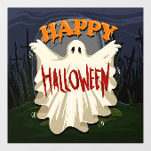 Halloween Ghost Window Cling Raamsticker (Vel)