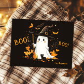 Halloween Ghost Witch oktober Groet Feestdagenkaart