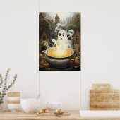 Halloween Ghost Witch Poster (Keuken)