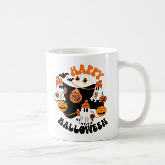 Halloween Ghostly Good Vibes Spooky Coffee Mok, Koffiemok