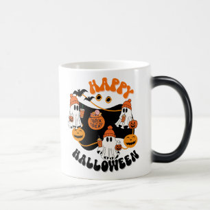 Halloween Ghostly Good Vibes Spooky Coffee Mok, Magische Mok