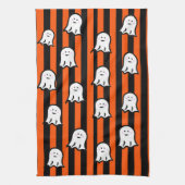 Halloween Ghosts and Stripes Theedoek (Verticaal)