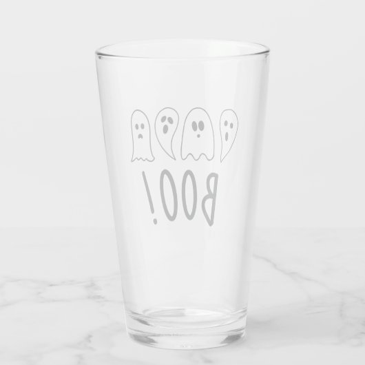 Halloween Ghosts Boo Glas (Achterkant)