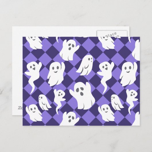 Halloween Ghosts Briefkaart (Voorkant / Achterkant)