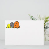 Halloween Ghosts Cute Stationery Briefpapier (Staand voorkant)