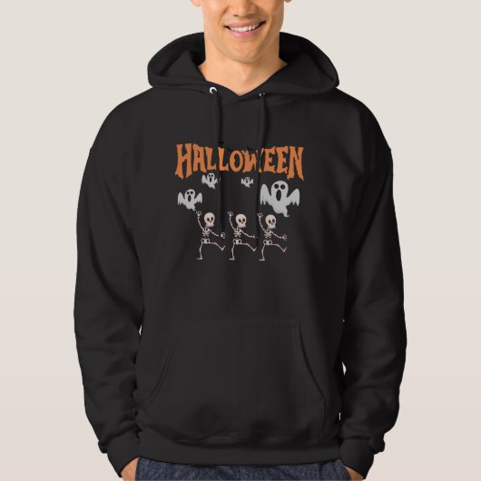 Halloween Ghosts en Dancing Skeletons Shirt (Voorkant)